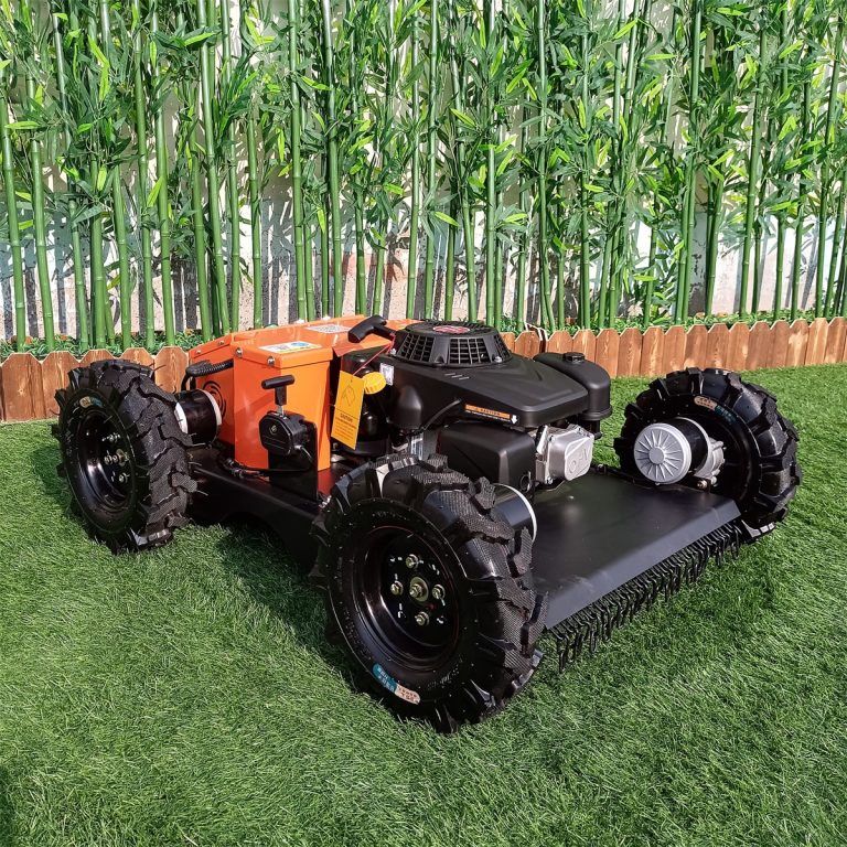 remote controlled rubber track tall reed lawn cutter machine made in China